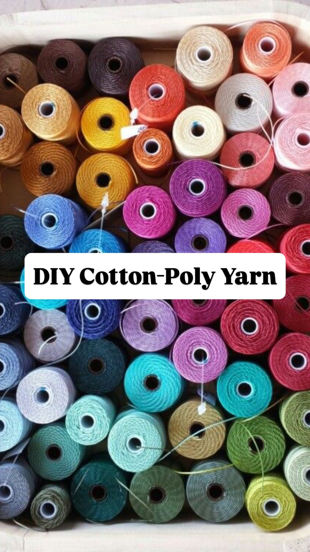 DIY Non-plied Cotton-poly yarn