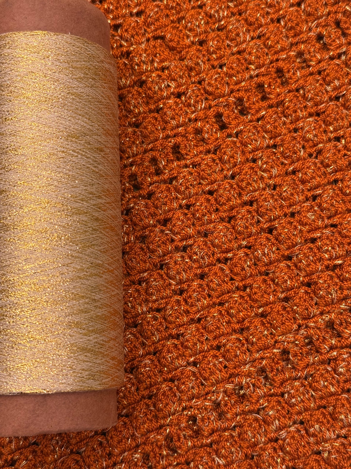 Gold Metallic Yarn (Paired with lace Yarn)