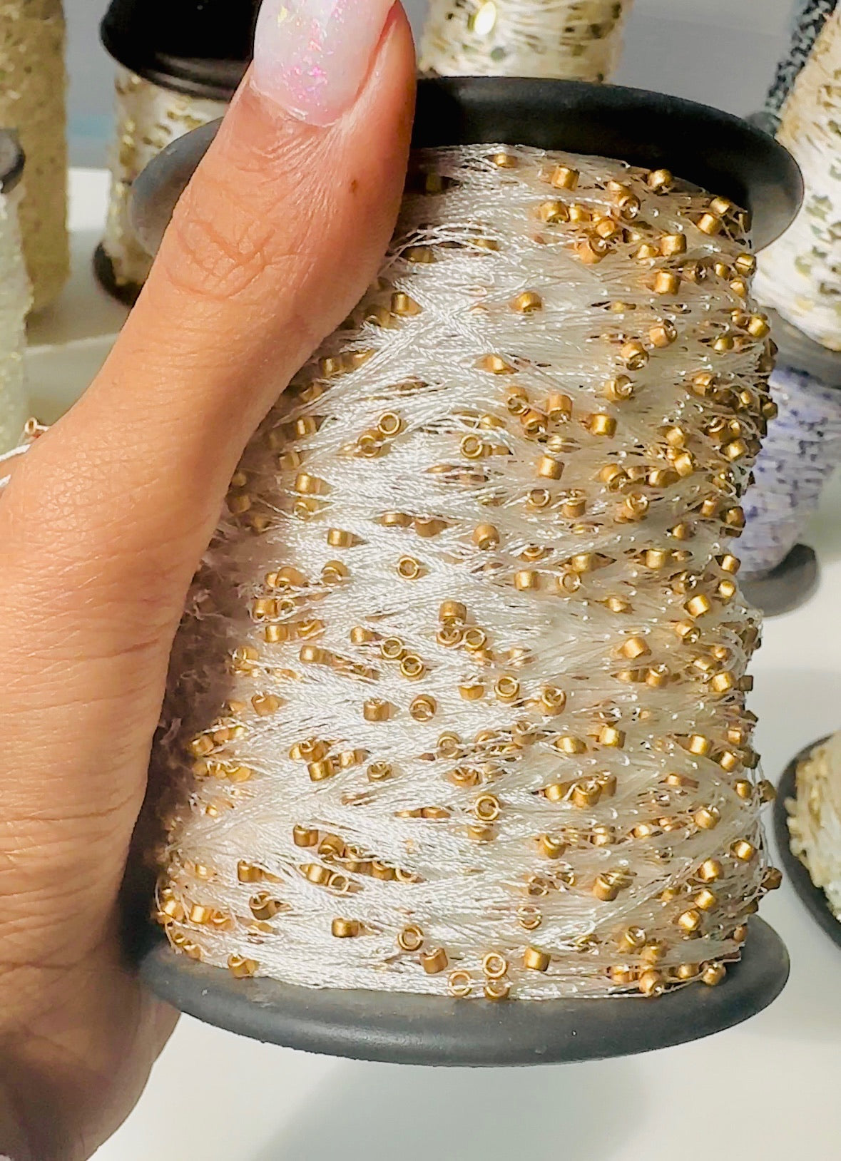 Gold Beaded Yarn