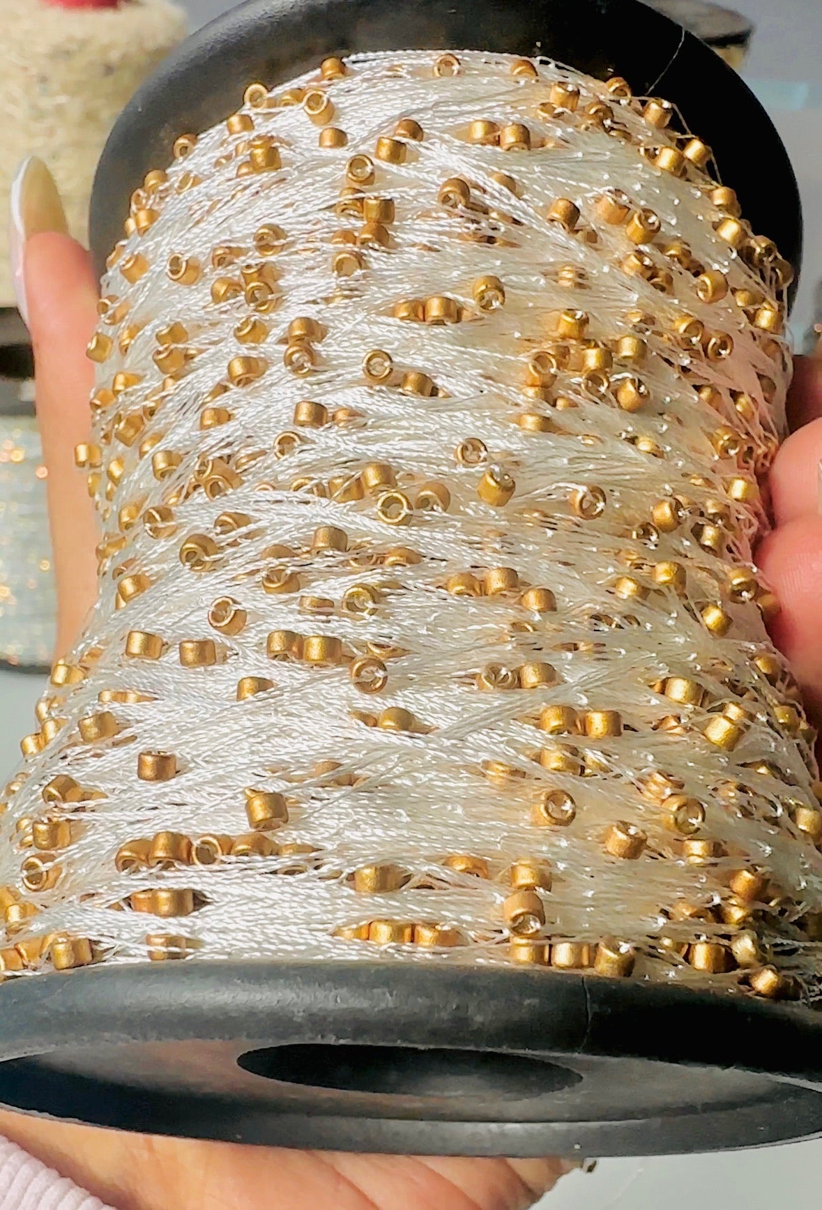 Gold Beaded Yarn