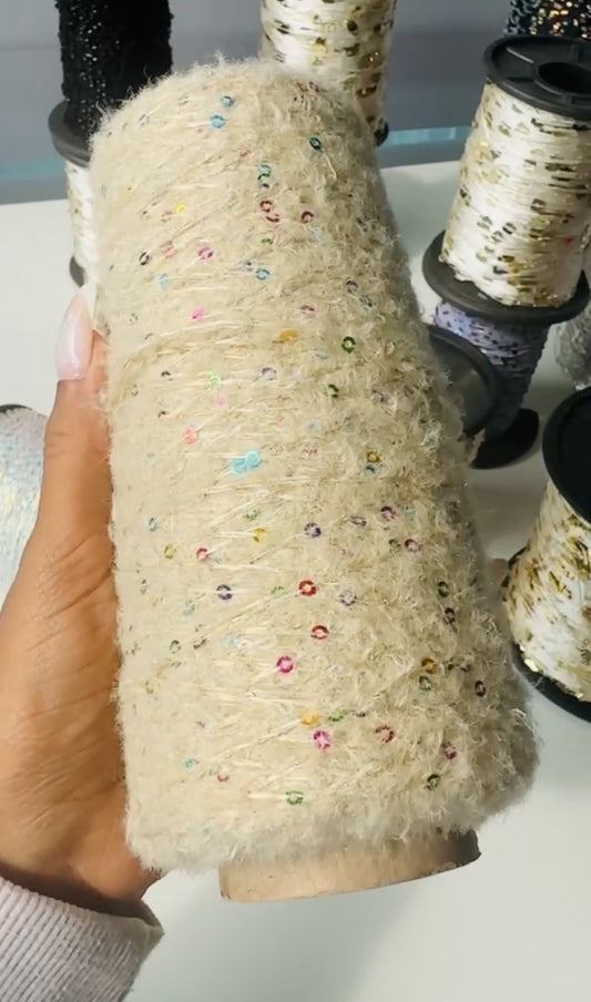 Fuzzy Sequin Yarn