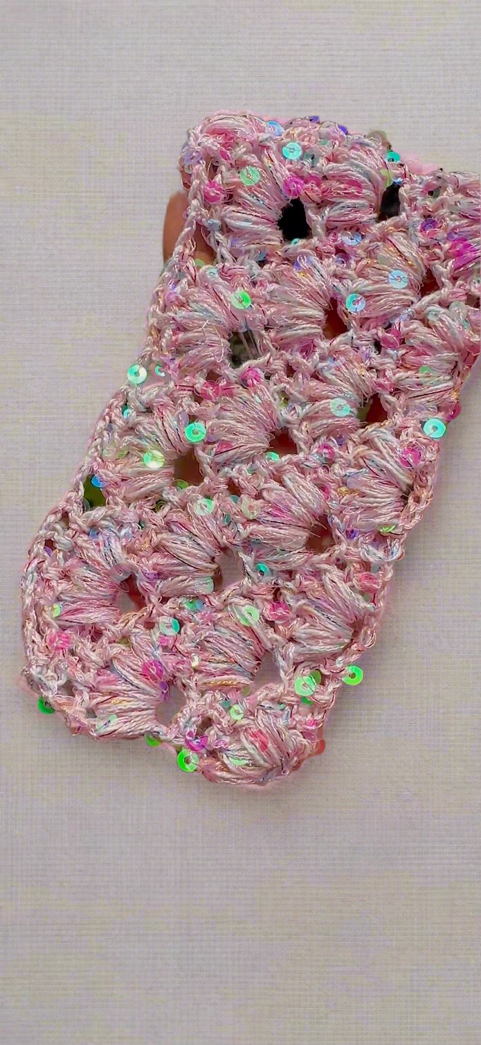 Barbie Pink Double Sequin Yarn