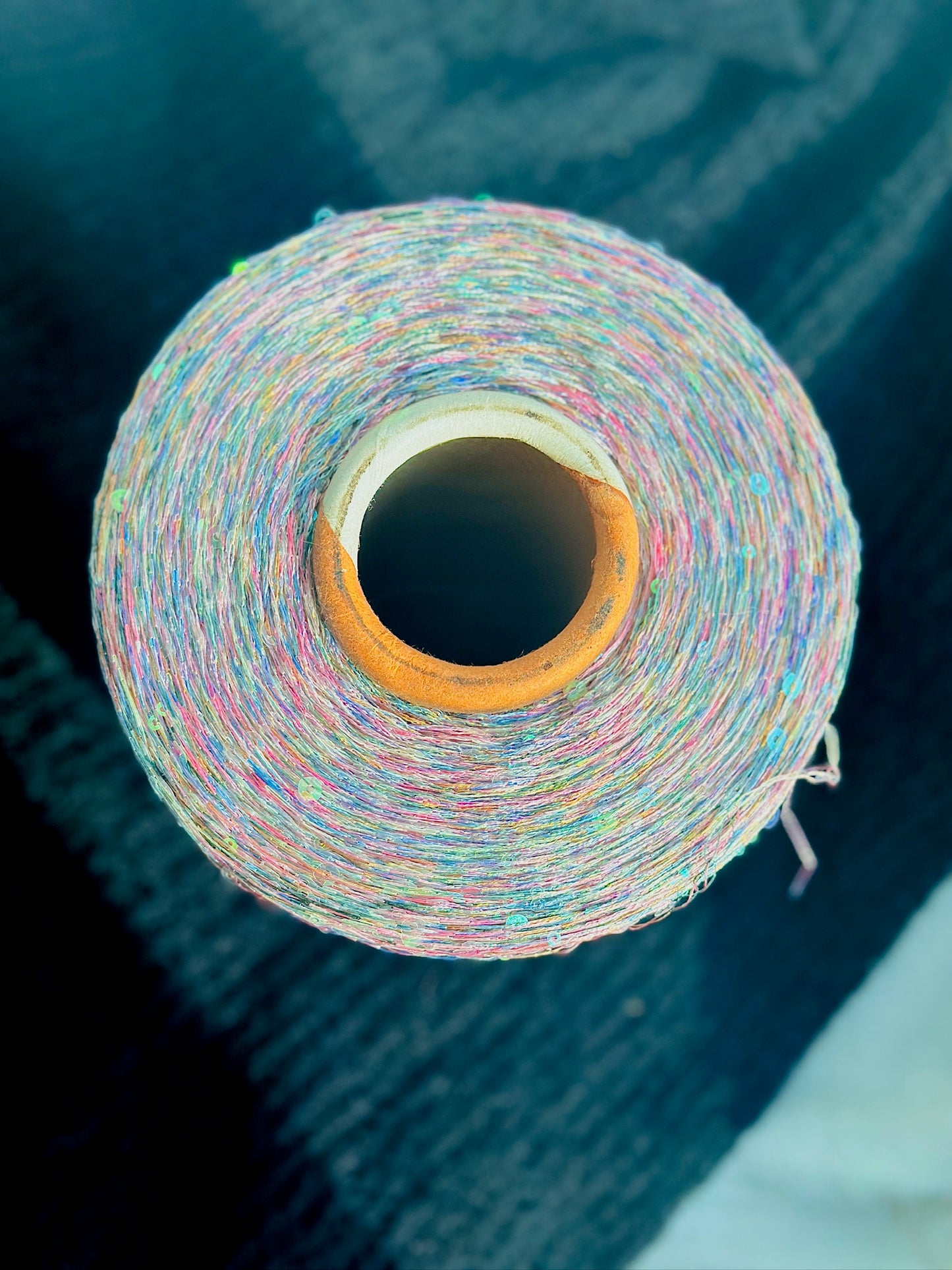 Multi Color Double Sequin Yarn