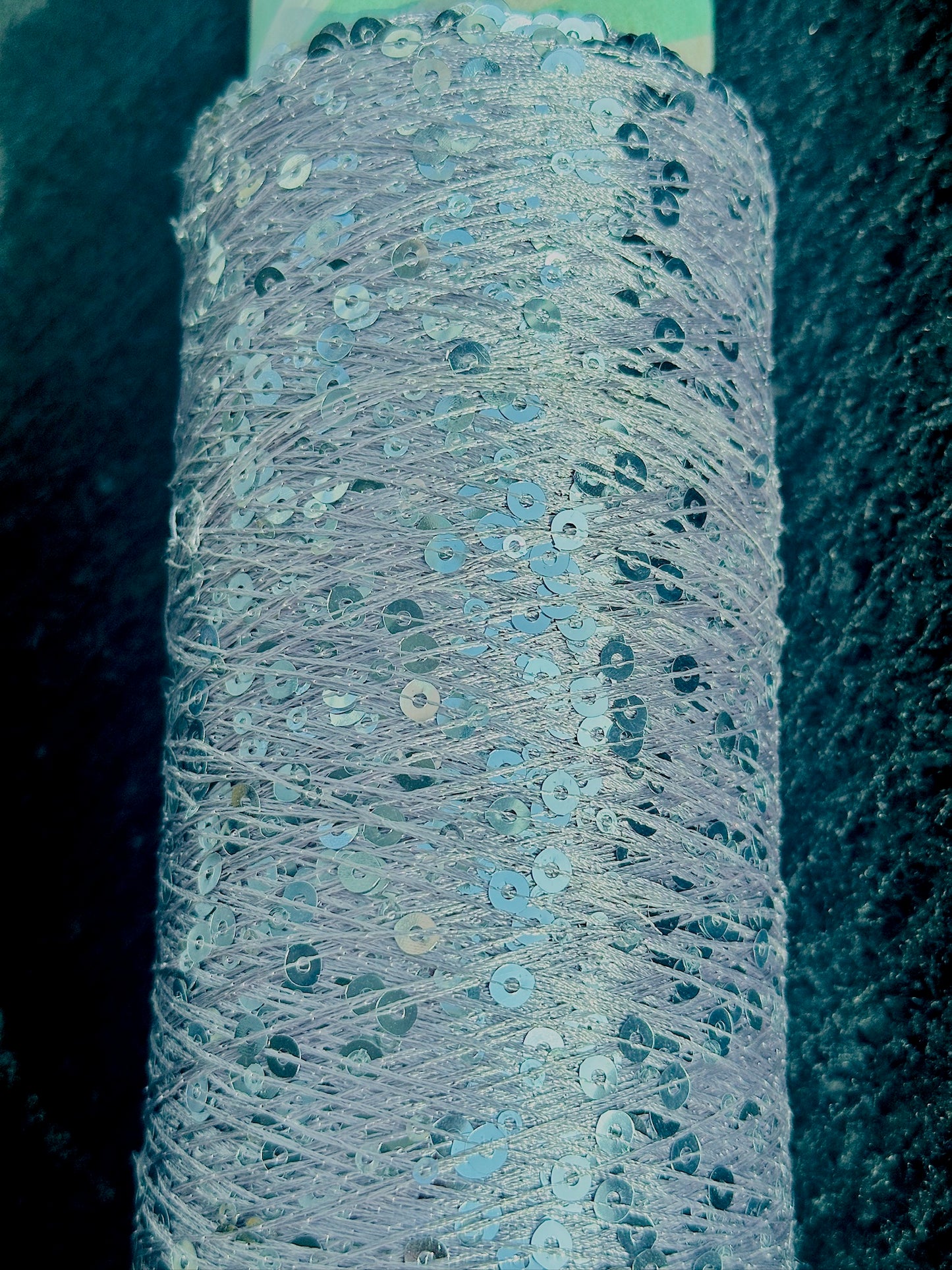 Silver Double Sequin Yarn