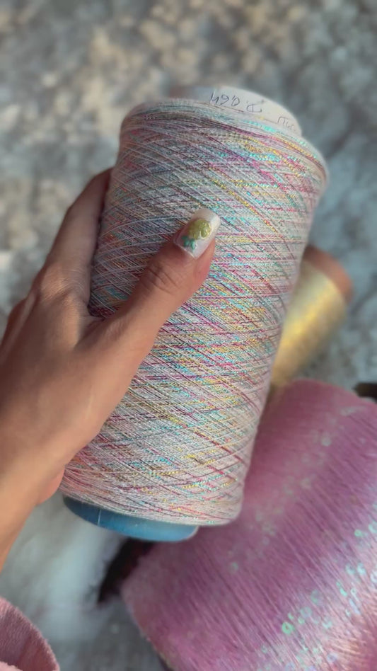 Metallic Rainbow Yarn (Paired with Base Yarn)